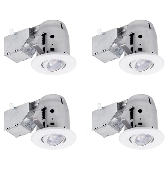🌹Set of 4 White Recessed Ceiling Lights - Picture 1 of 6